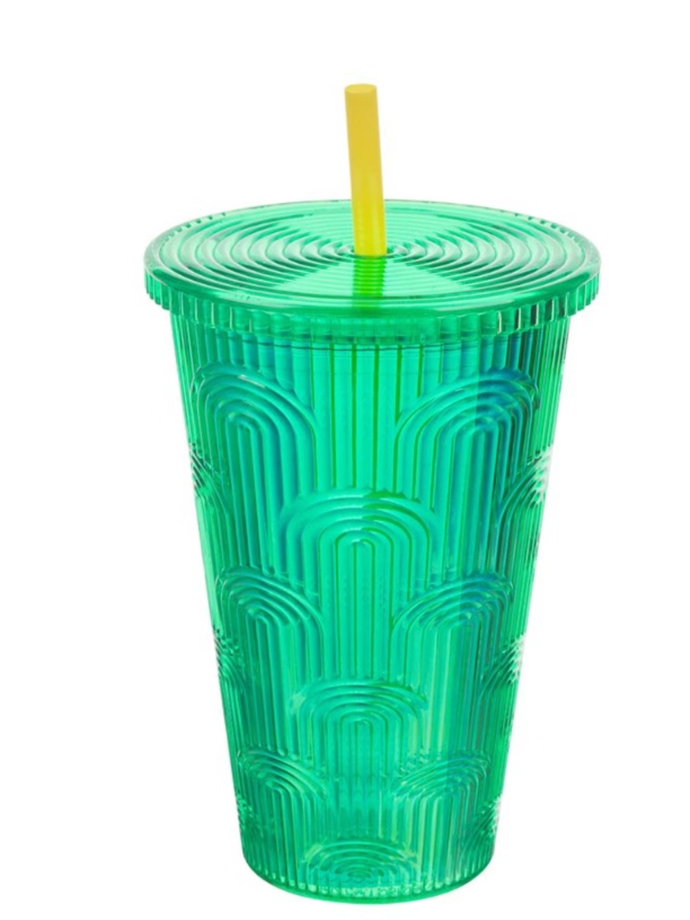 🆕 Iridescent Green 24 oz Tumbler with Straw